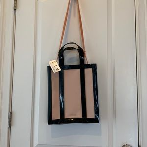 Melissa Tote - Vinyl in Pink/Black/Orange